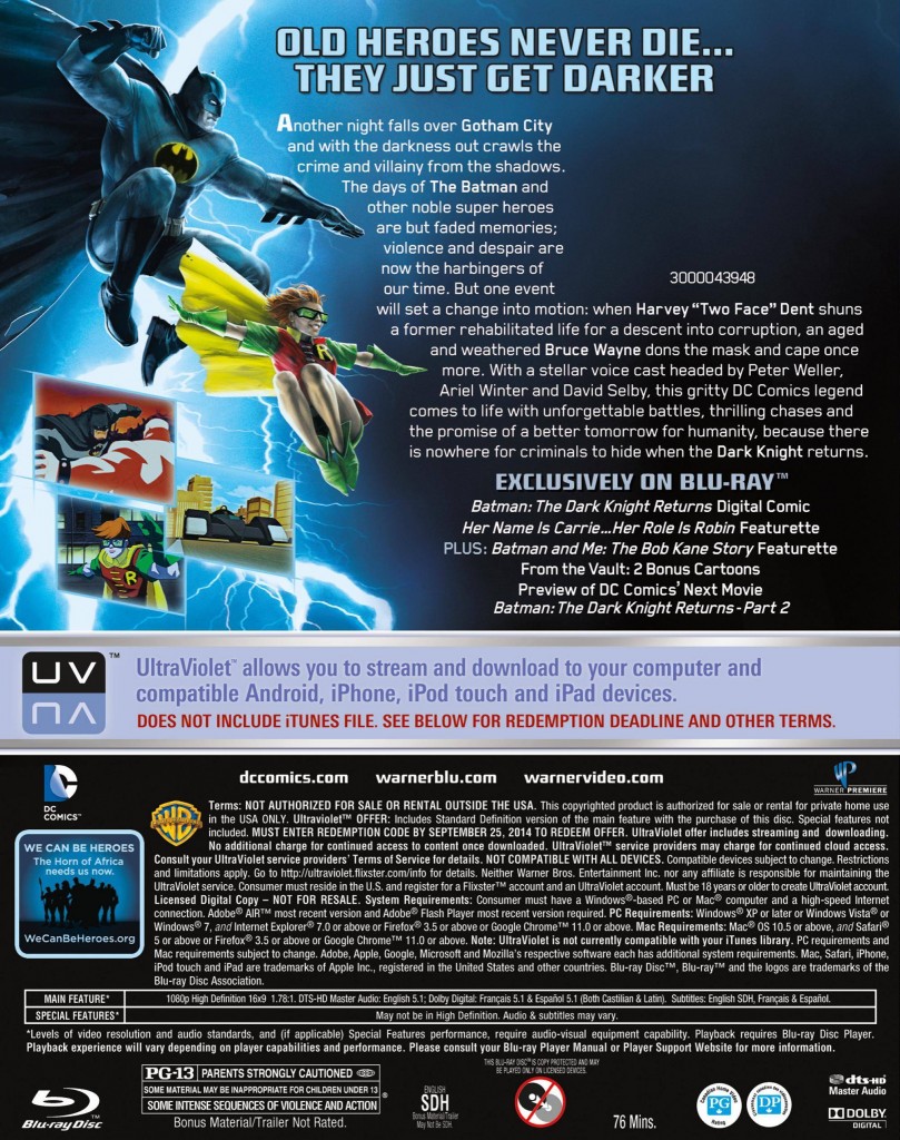 The Dark Knight Returns Back Cover